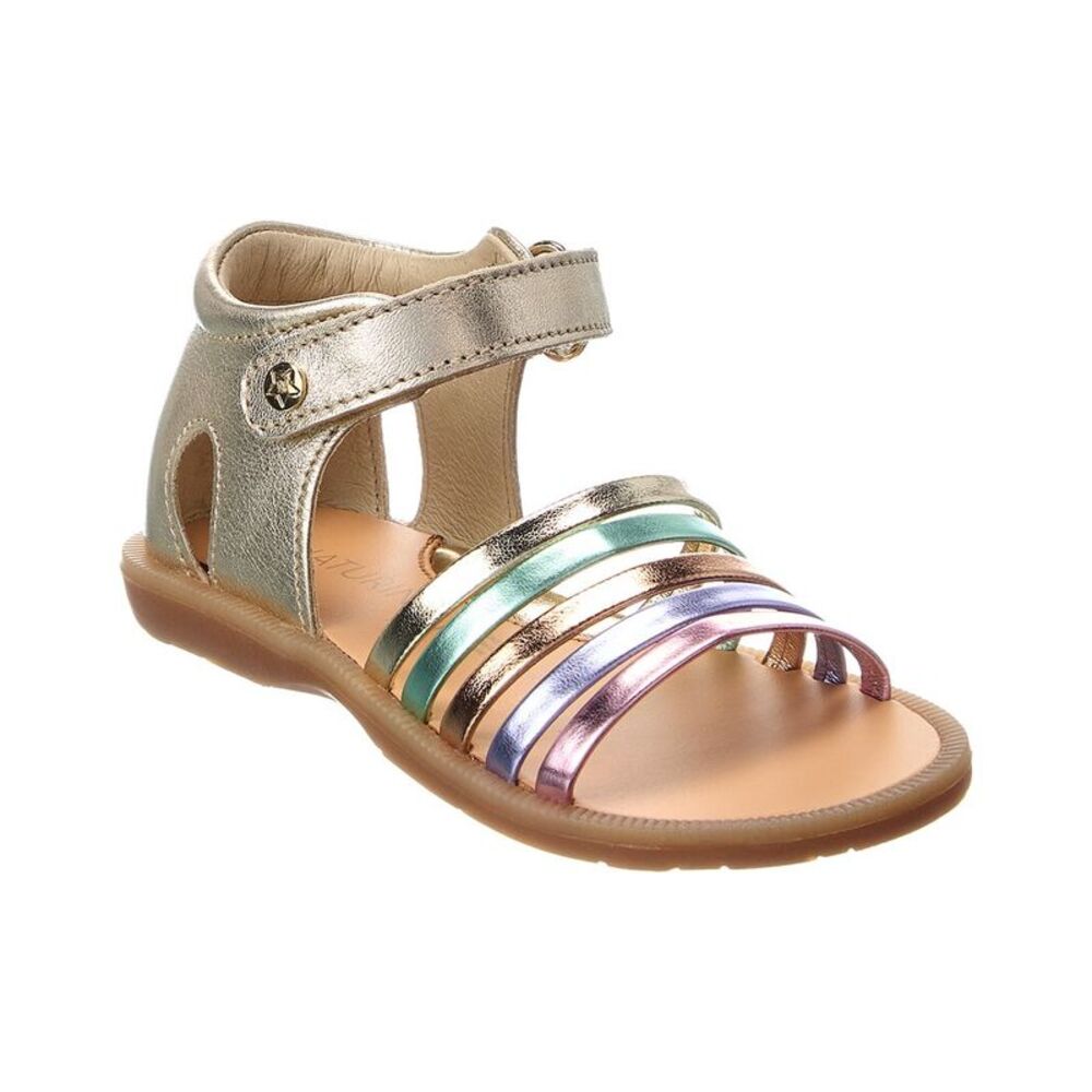 Naturino Rubino Leather Sandal, Gold